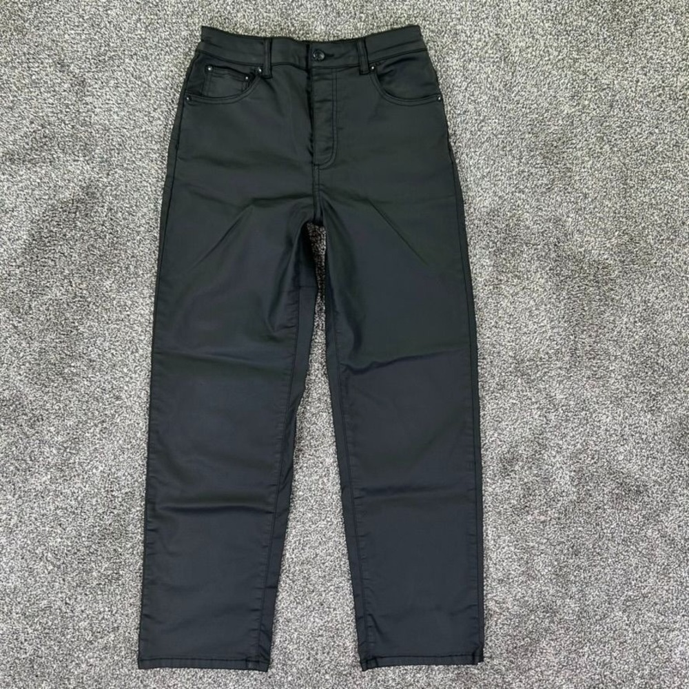 We The Free The Pacifica Faux Leather Slim Straight Leg Pant Women 28 Button Fly